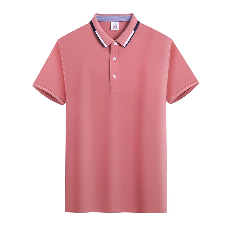 Ice Silk Figuredstripe Neck Polo Shirt Ice Silk Figuredstripe Neck Polo Shirt